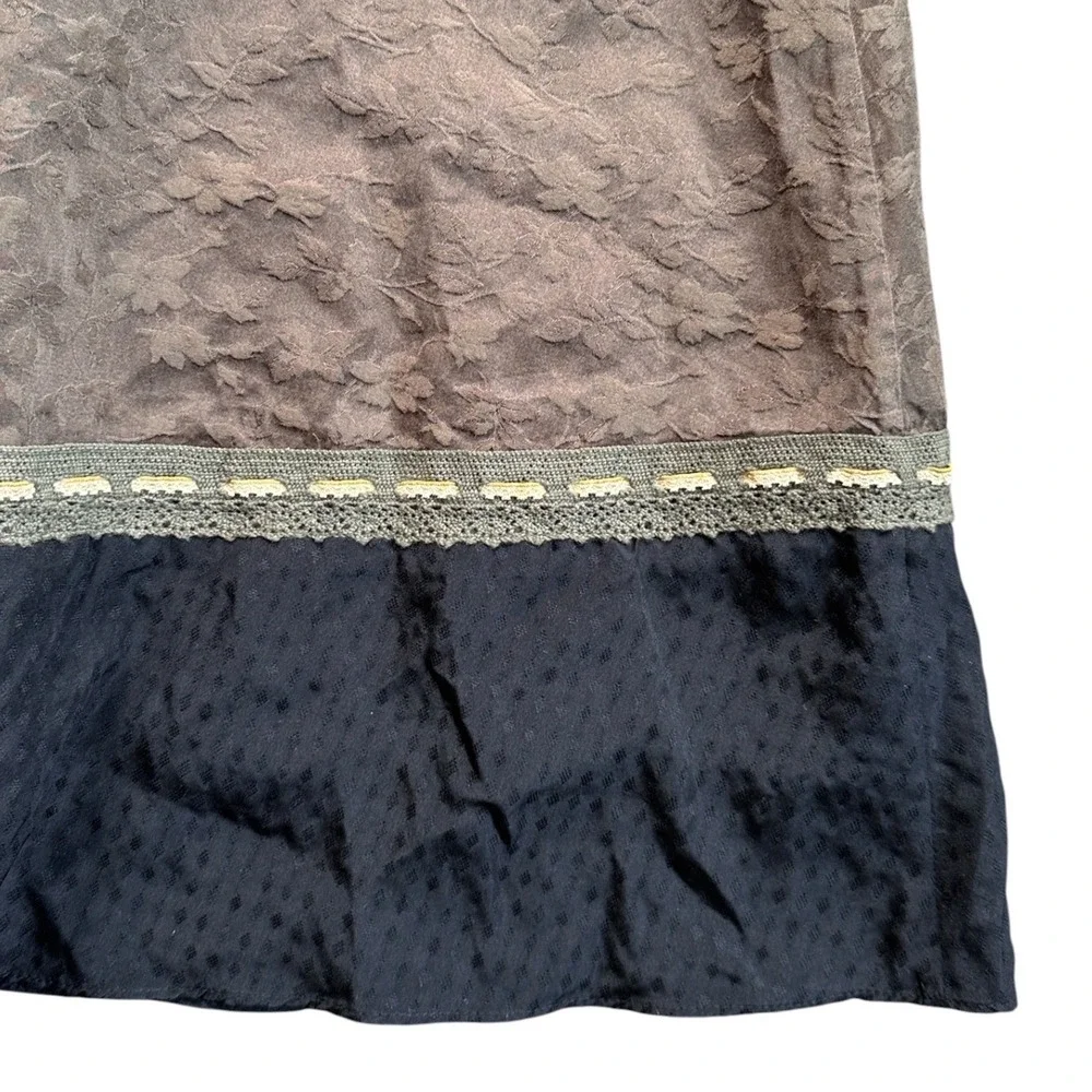 Moulinette Soeurs Anthropologie Dress Wmns 4 Red Taupe Lace Empire Waist